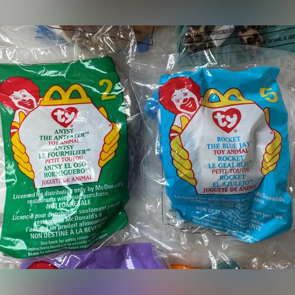 VTG McDonalds Ty Beanie Baby Stuffed Animal Set 6 Pc Bundle Toy Kids Fun NWT - Picture 5 of 7